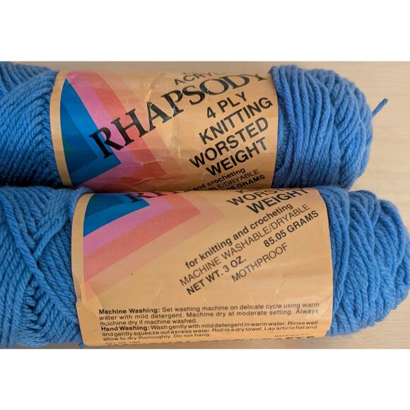 🦃Rhapsody 24 Medium Blue Yarn Lot - Picture 2 of 3